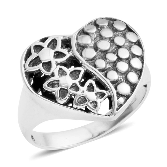 Jewelry - Bali Legacy Collection Sterling/S Floral Heart